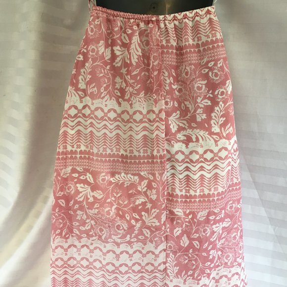 Arden Strapless High Low Dress S Floral Bohemian Boho Pink White Fairy Y2K - Picture 14 of 16